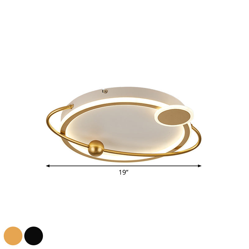Contemporary Gold/Black Led Flush Ceiling Light Warm/White 19/23.5 Dia
Or
Modern Dia