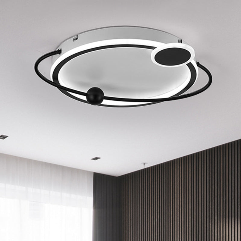 Contemporary Gold/Black Led Flush Ceiling Light Warm/White 19/23.5 Dia
Or
Modern Dia Black-White /