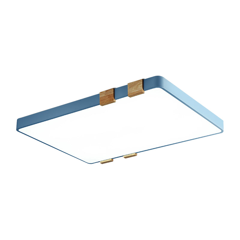 Modern Nordic Acrylic Flush Mount Ceiling Light Fixture - 1-Light Rectangular Lamp In