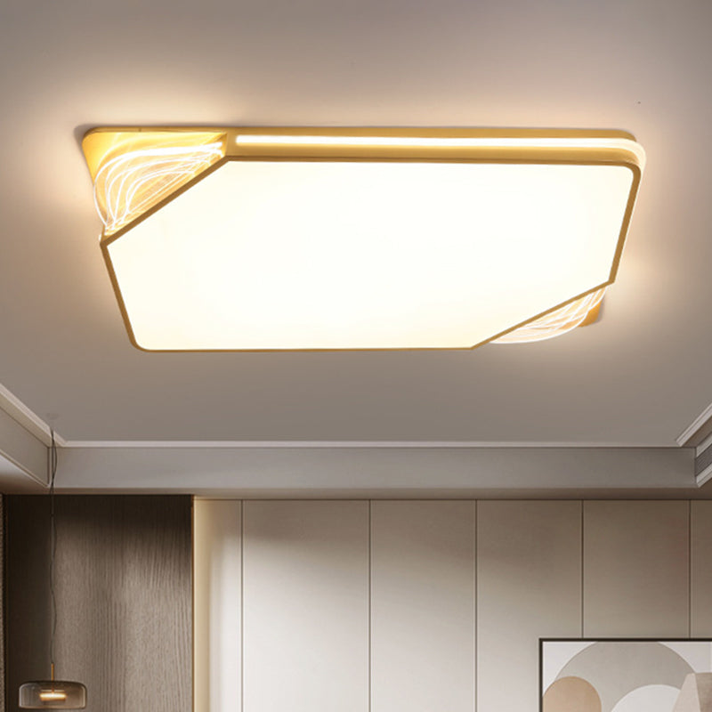 Contemporary Gold Flush Mount Led Ceiling Light In Warm/White 18/21.5/35.5 Width
Or
Modern - Width