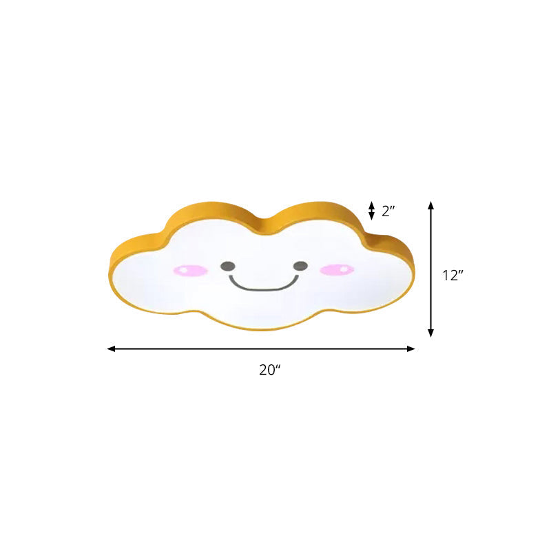 Smiling Cloud Ceiling Light - Childrens Nordic Style Acrylic Fixture