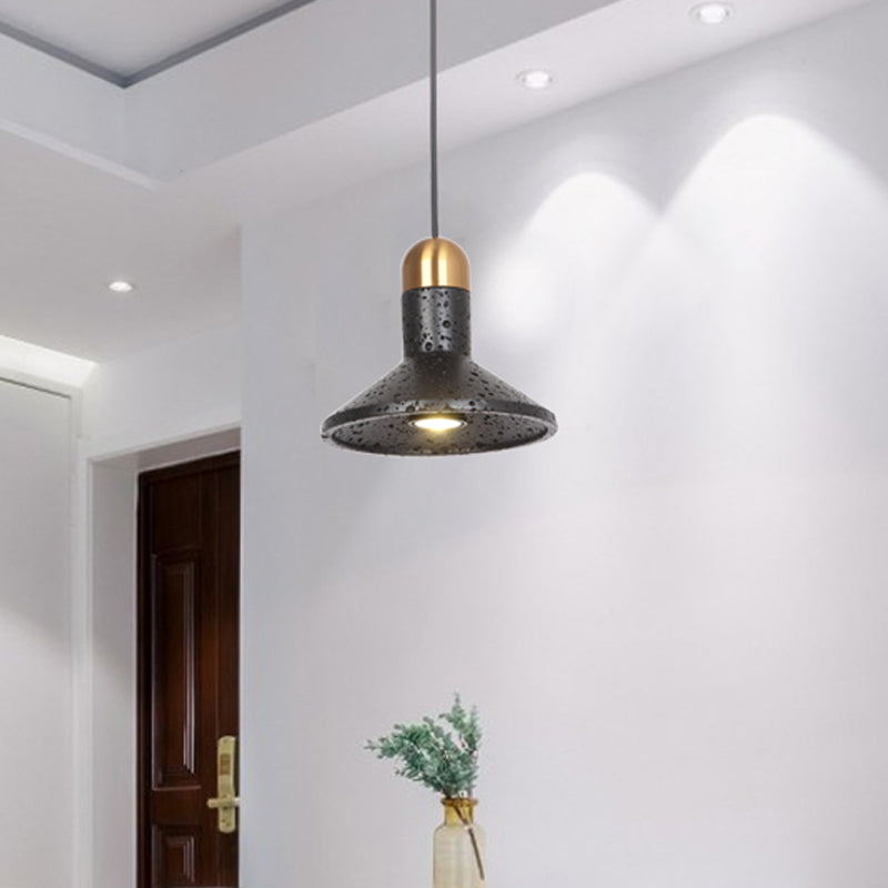 Marble Led Pendant Light Kit - Designer Black/White/Green Hanging Lamp For Living Room