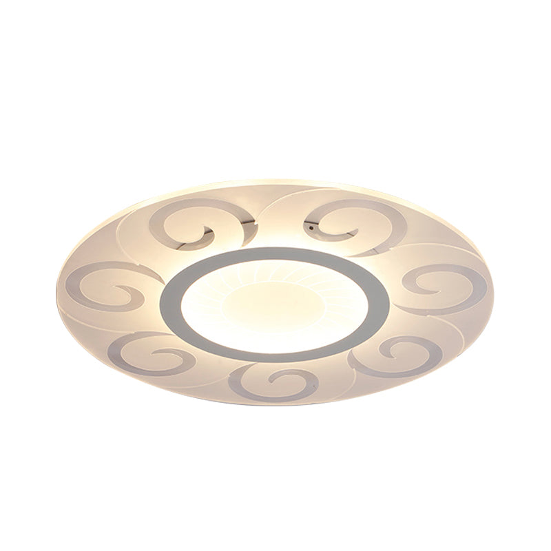 Nordic Style Acrylic Blossom Led Flush Mount Ceiling Lamp Ideal For Study Room White / 16 Warm