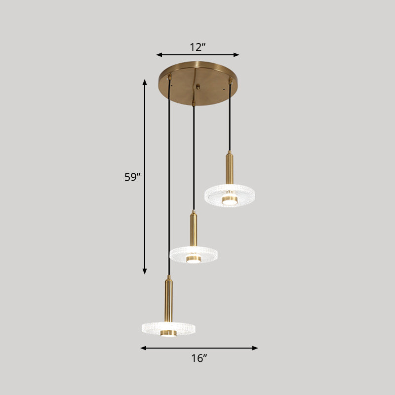 Sleek Acrylic Gold Led Ceiling Lamp - Perfect Bedroom Lighting