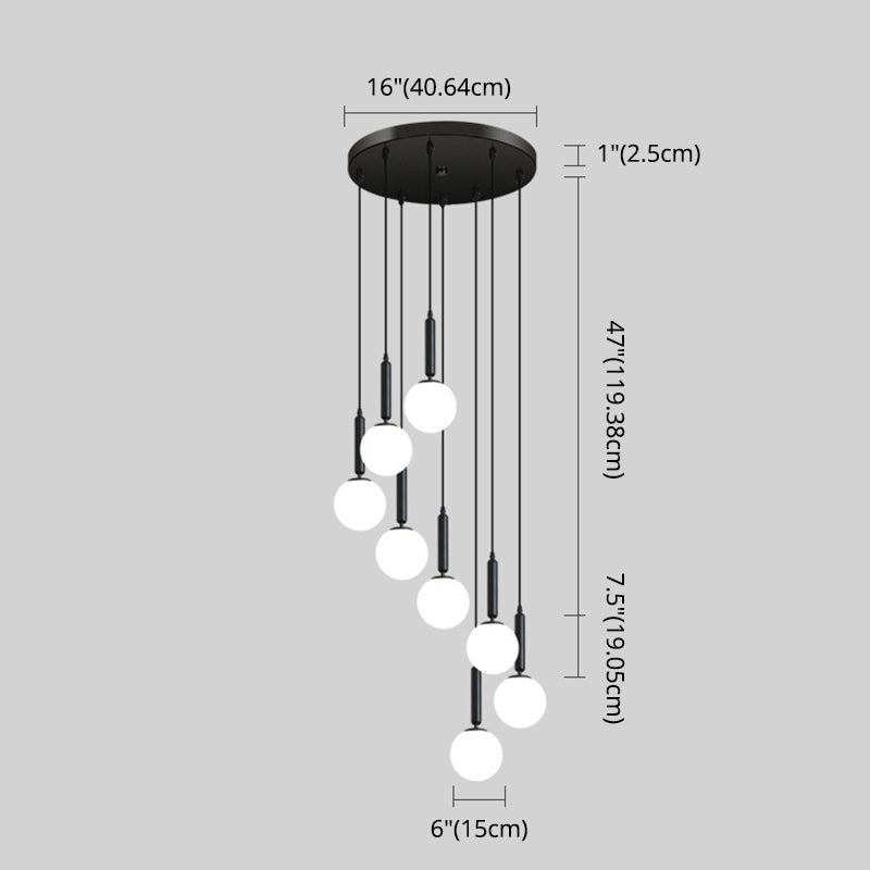 Minimalist Globe Pendant Light - Modern Metal Hanging Lamp For Living Room