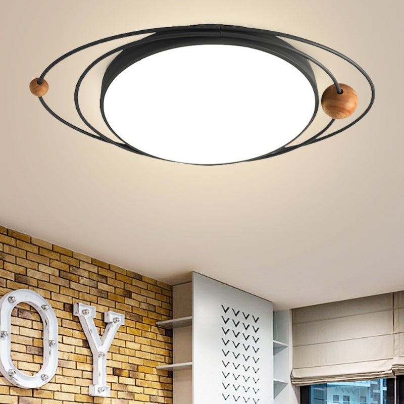 Modern Nordic Led Ceiling Lamp With Round Acrylic Design - 21’/26’/31’ Gray/Green/White
