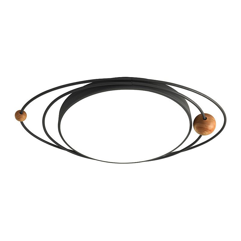 Modern Nordic Led Ceiling Lamp With Round Acrylic Design - 21/26/31 Gray/Green/White