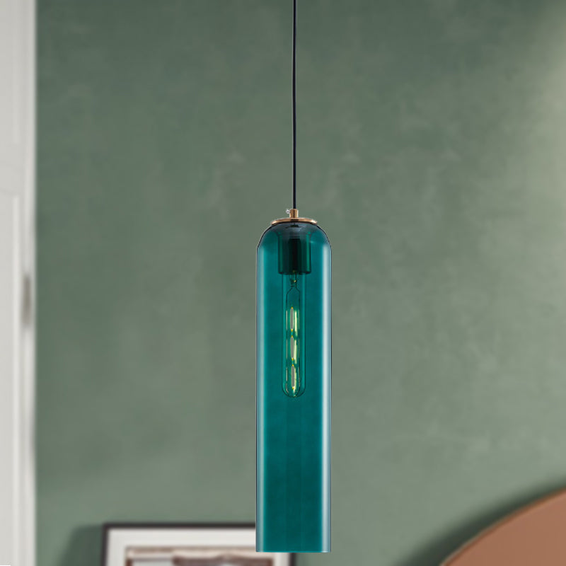 Nordic Style Green Glass Pendant Light For Bedroom