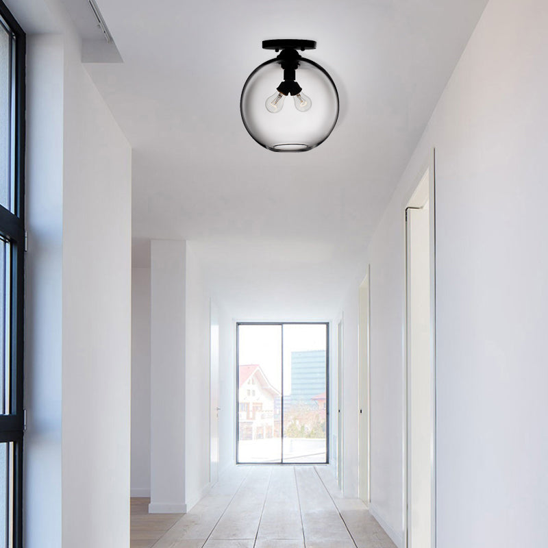 Modern 2-Head Flushmount Ceiling Lamp With Colorful Glass Shades - Global Mounted Light
Or
Global