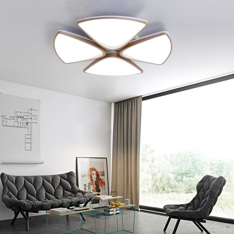 Modern Acrylic Bedroom Ceiling Light Fixture 3/4/5 Heads In White With 3 Color Options 4 /