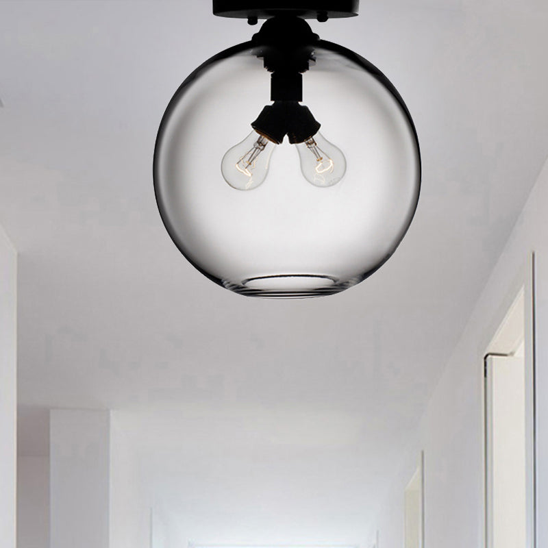 Modern 2-Head Flushmount Ceiling Lamp With Colorful Glass Shades - Global Mounted Light
Or
Global