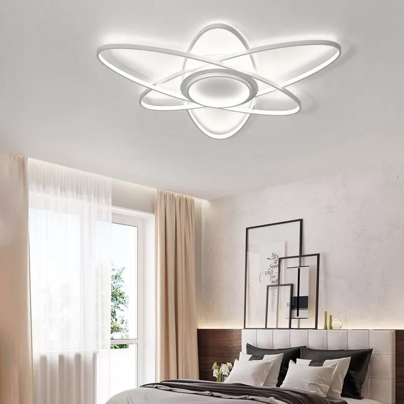 Modern Creative Ceiling Lights - Acrylic And Metal Light Fixture (25.5/31.5/39) Warm/White Lighting