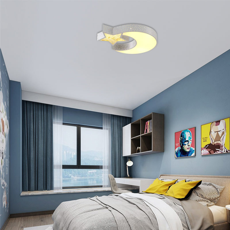 Hollow Star Moon Led Ceiling Light For Kids Study Room