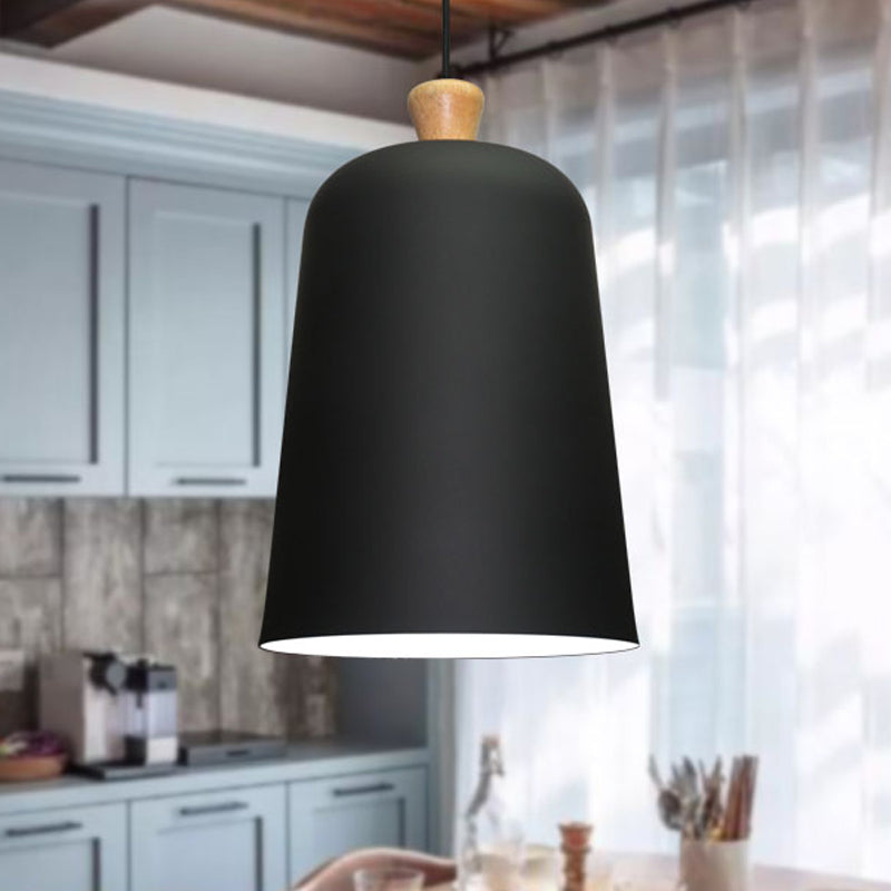 Modern Bell Pendant Lamp With Pink/Grey/Black Design For Dining Room Ceiling Lighting