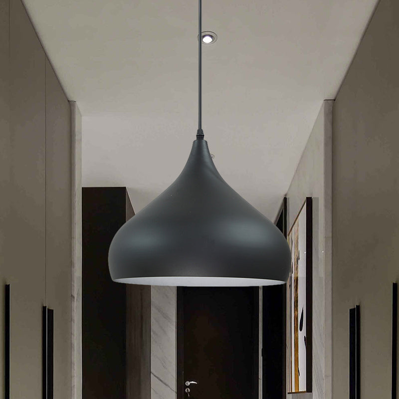 12.5/16.5 Wide Dome Pendant Lighting Modern Iron Hanging Light - 1 Black/White/Red
Note: Although