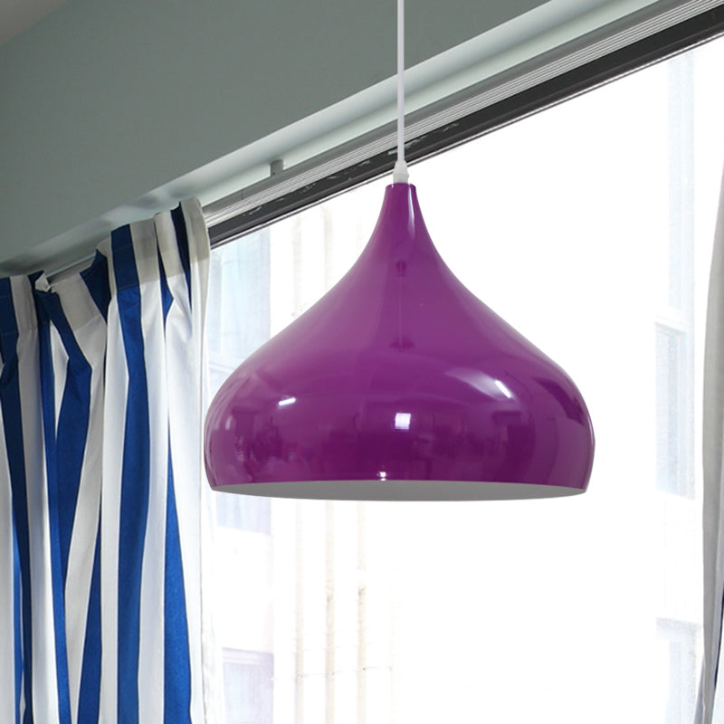 12.5/16.5 Wide Dome Pendant Lighting Modern Iron Hanging Light - 1 Black/White/Red
Note: Although