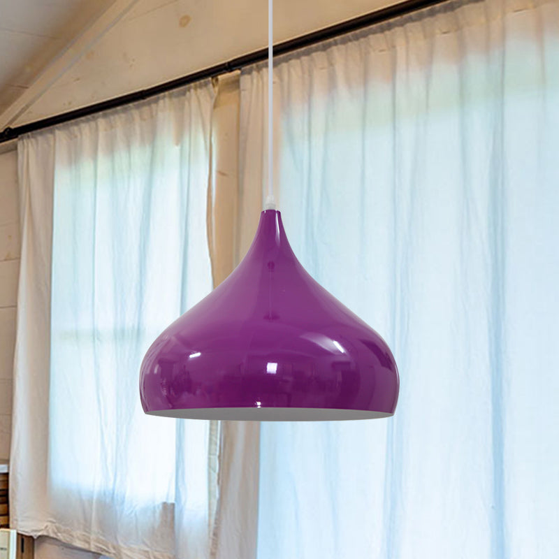 12.5/16.5 Wide Dome Pendant Lighting Modern Iron Hanging Light - 1 Black/White/Red
Note: Although