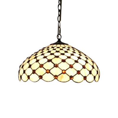 Tiffany Stained Glass Pendant Lamp With 2 Lights For Dining Room