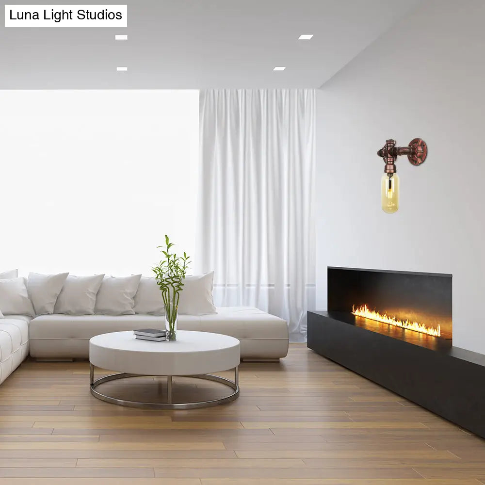 Amber Glass Wall Sconce Lamp With Vintage Charm: Perfect For Living Rooms