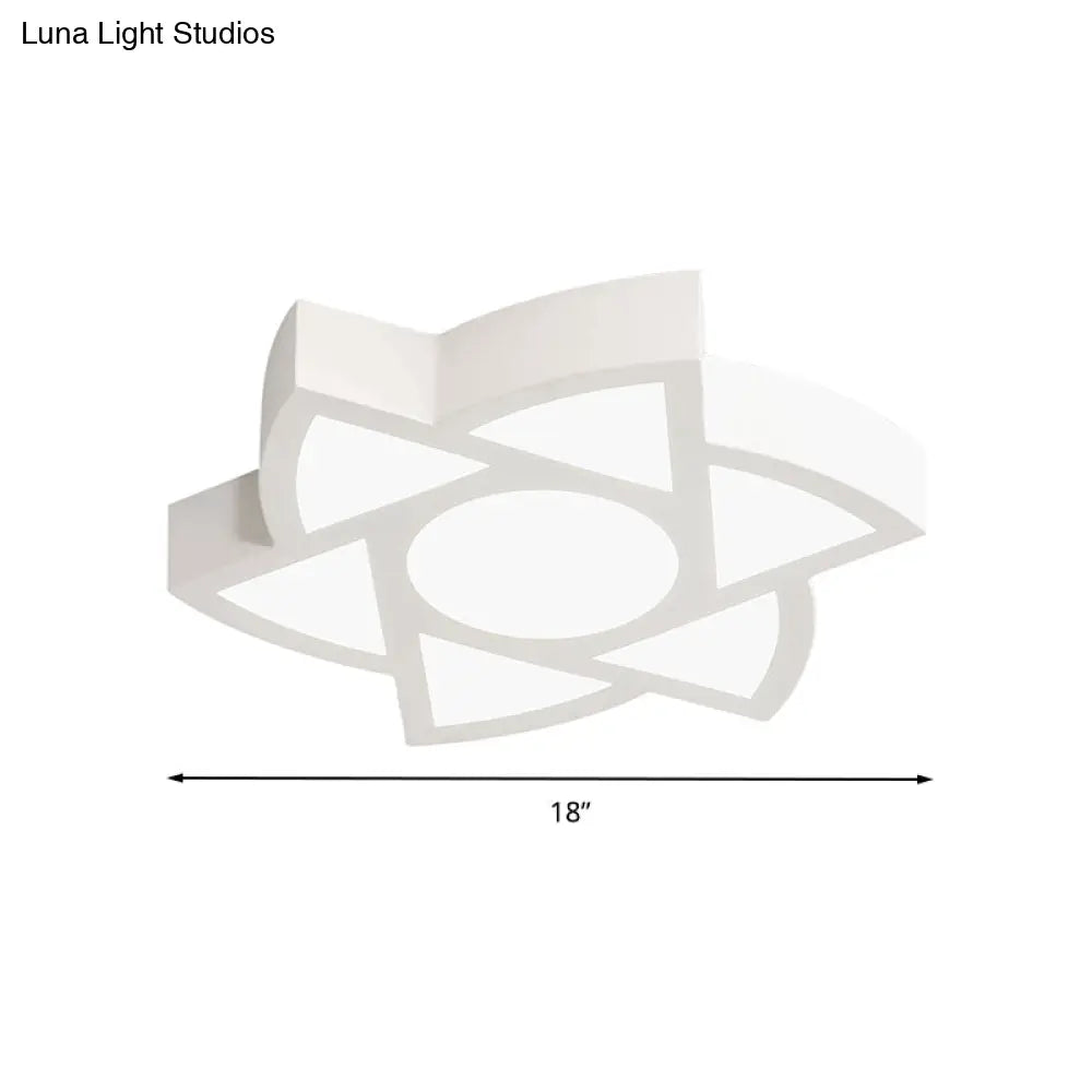 Art Deco Flush Mount Led Ceiling Light For Living Room With Acrylic Fixture