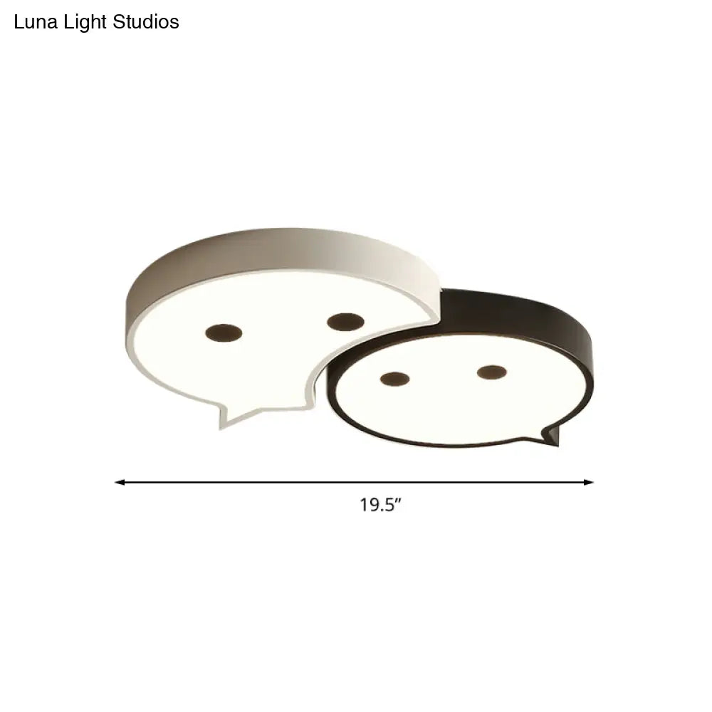 Baby Elf Led Ceiling Mount Light: Charming Metal And Acrylic Lamp For Child’s Bedroom