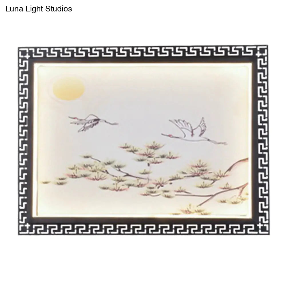 Black Aluminum Led Flush Wall Sconce For Elegant Room Decor