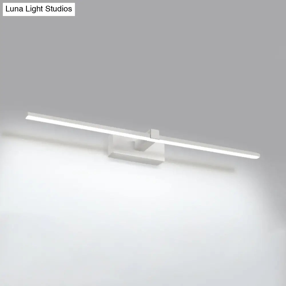 Black/White Led Wall Mounted Bathroom Mirror Light - Iron Stick Vanity Lamp Multiple Sizes Available