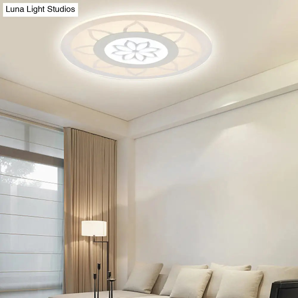 Blossom Acrylic Led Flushmount Ceiling Lamp In Warm/White 8’/16.5’20.5’ Wide