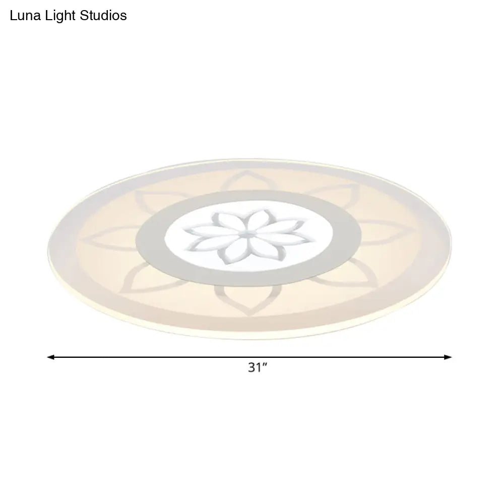 Blossom Acrylic Led Flushmount Ceiling Lamp In Warm/White 8’/16.5’20.5’ Wide