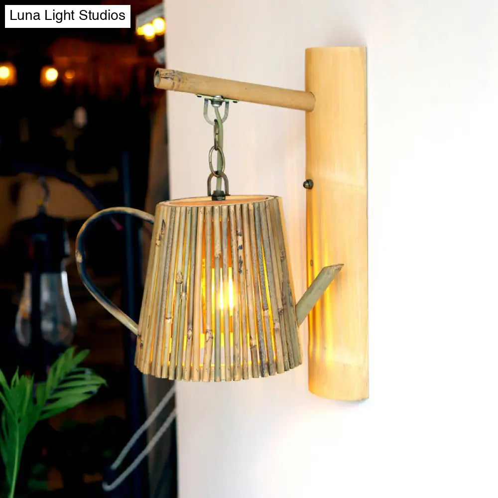 Chinese Style Bamboo Wall Light Single Restaurant Hanging Lamp