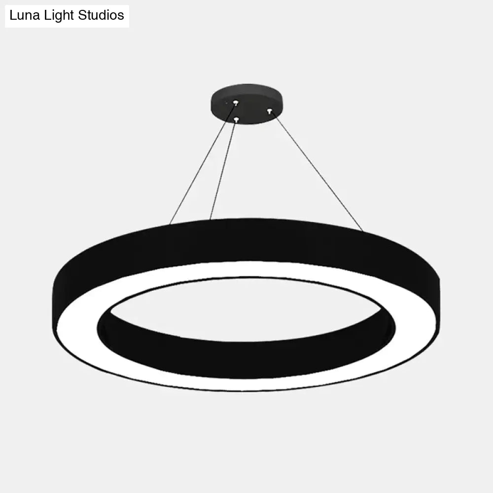 Circular LED Pendant Light in Black Lights