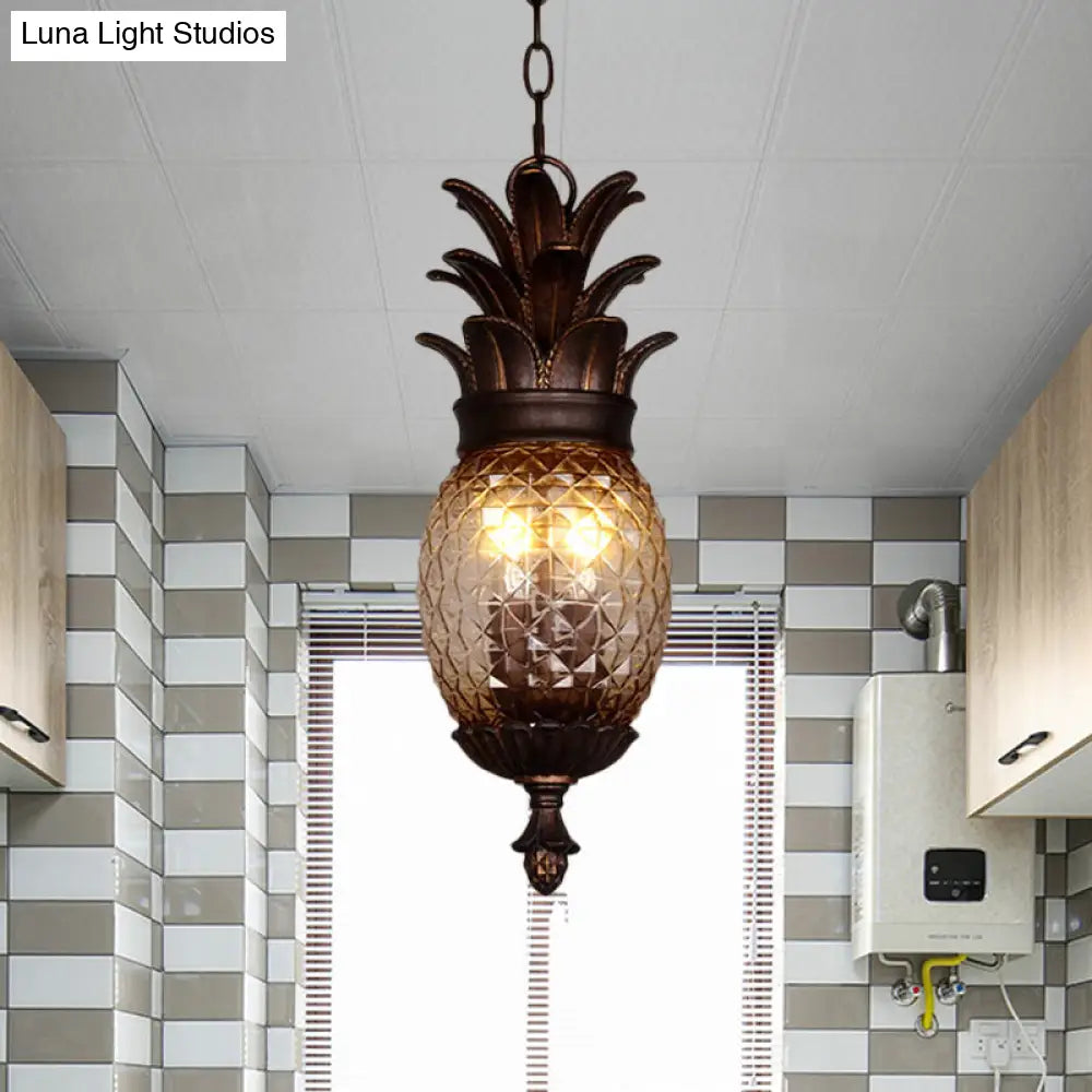 Classic Clear Glass Bubble Chandelier - 2-Light Prismatic Pendant Fixture For Balcony Lighting