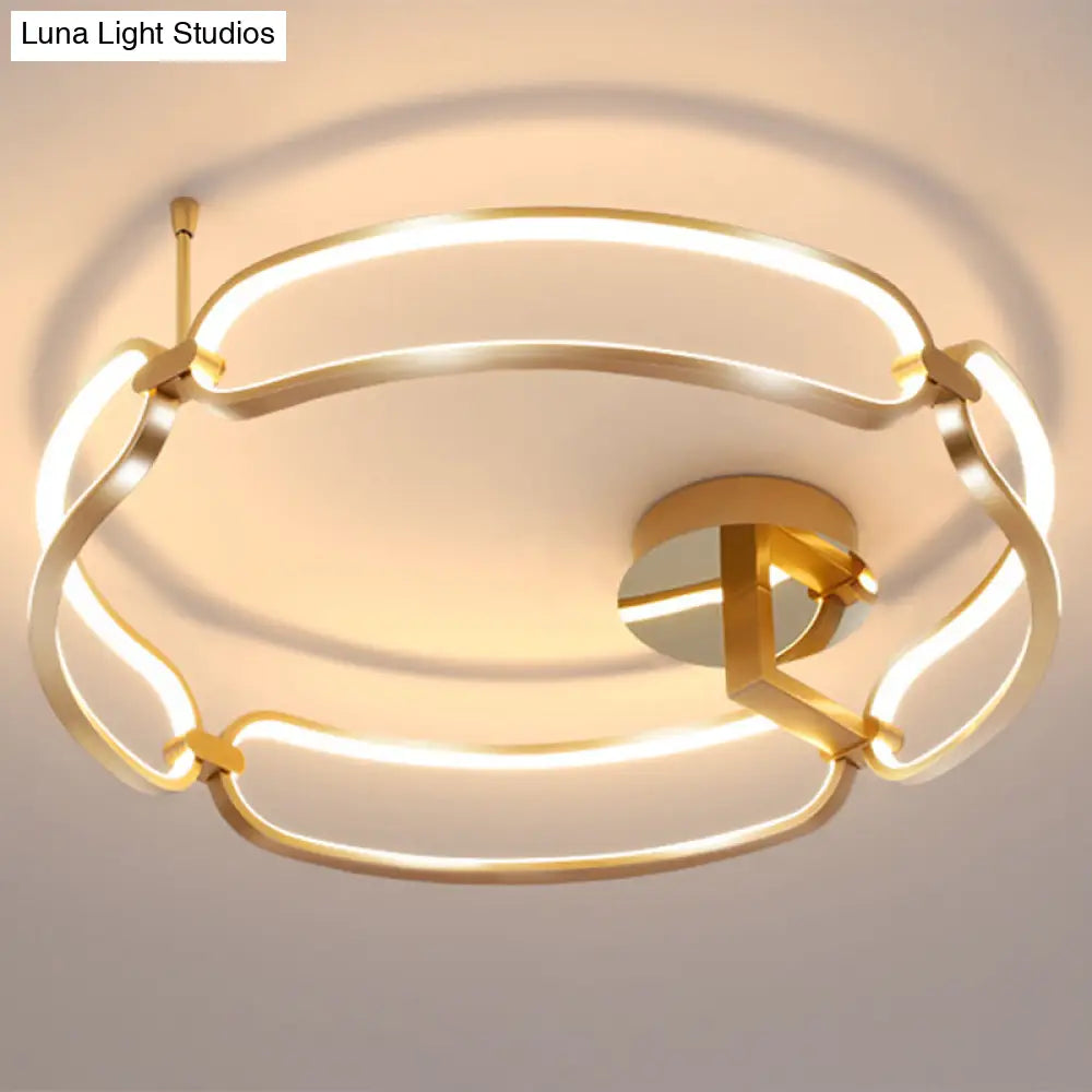 Contemporary Acrylic Ceiling Mount Chandelier - Sphere Semi Flush Lights For Living Room