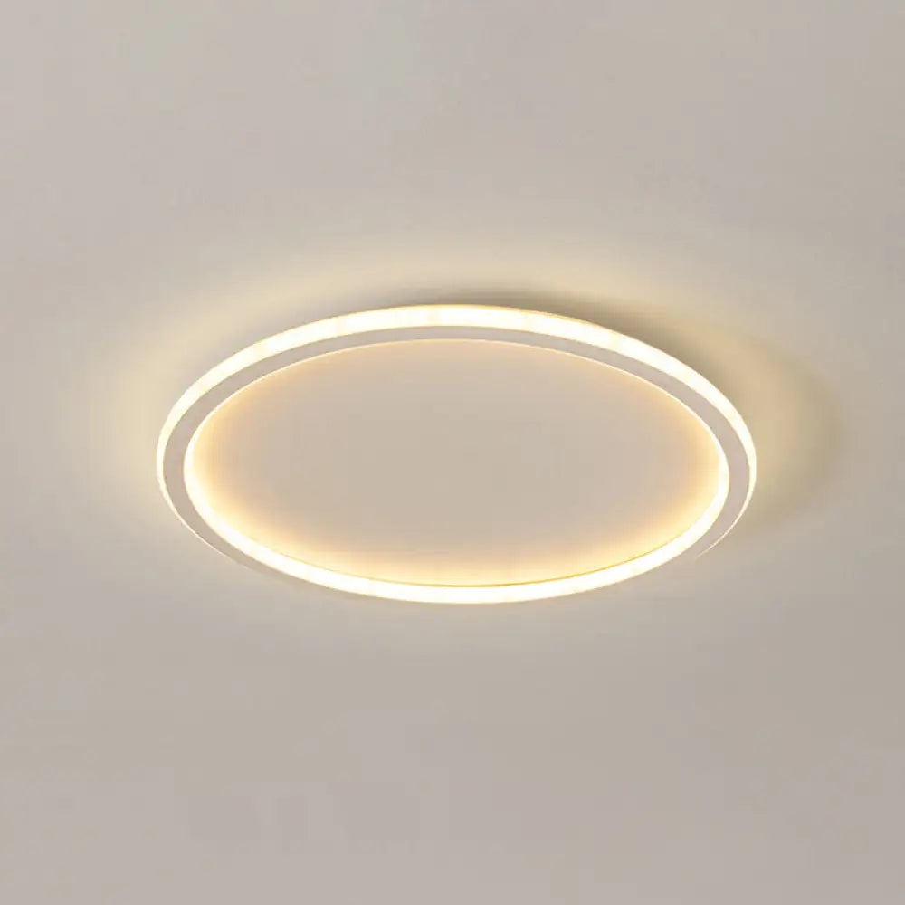 Contemporary Aluminum Flushmount Lights - Stylish Ceiling Fixture For Living Room White / 12 Natural