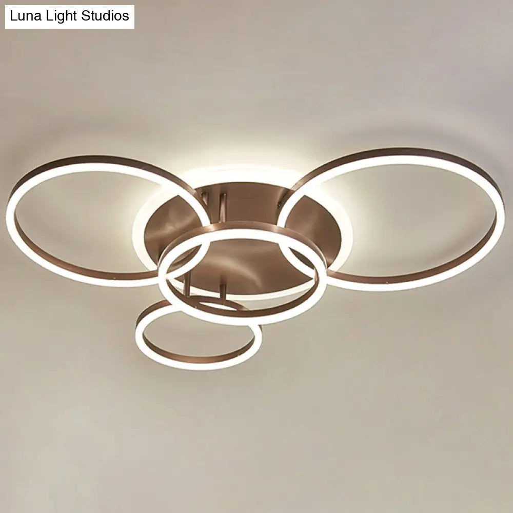Contemporary Circle Flush Mount Ceiling Light For Living Room
