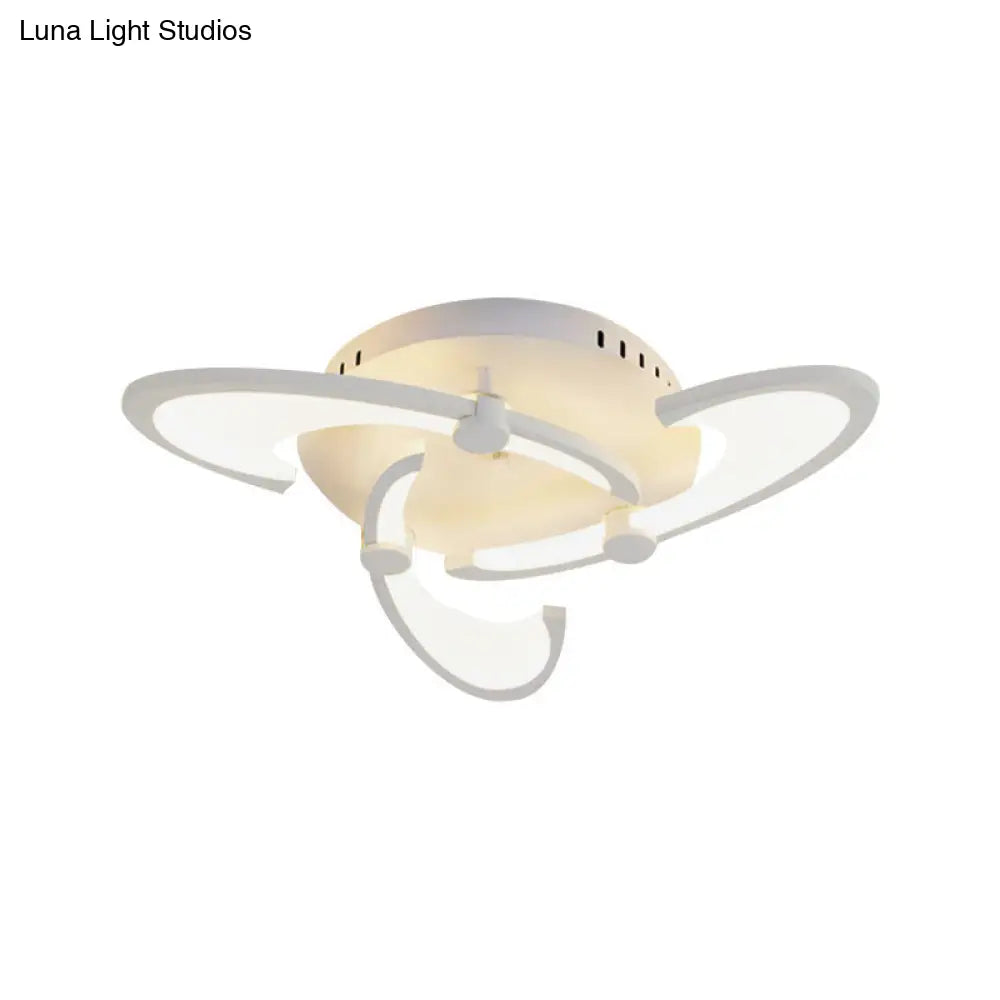 Contemporary Floral Led Ceiling Light Fixture In Warm/White/Natural With 3/6/9 Lights