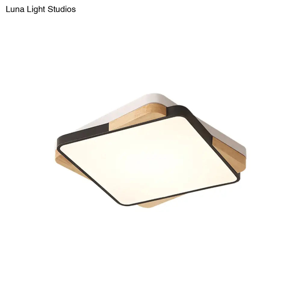 Contemporary Rectangular Acrylic Lighting Fixture - Flush Mount Ceiling Lights For Living Room