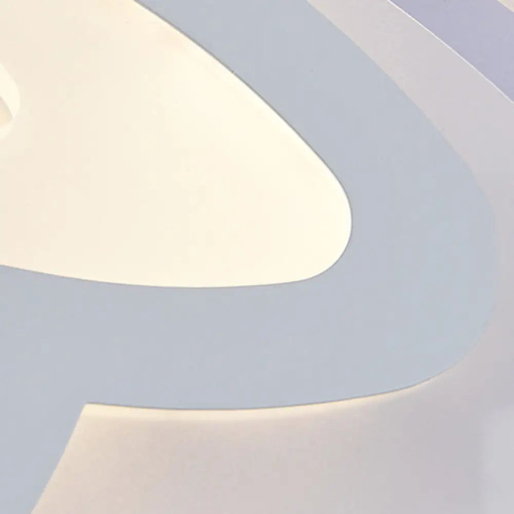 Contemporary Star Slim Led Ceiling Mount Light In White - Perfect For Game Room!