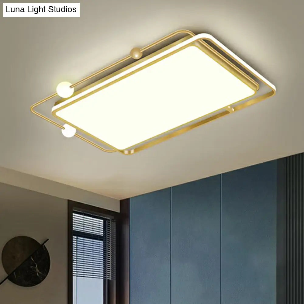 Contemporary Ultrathin Gold Flush Mount Led Ceiling Light For Bedroom