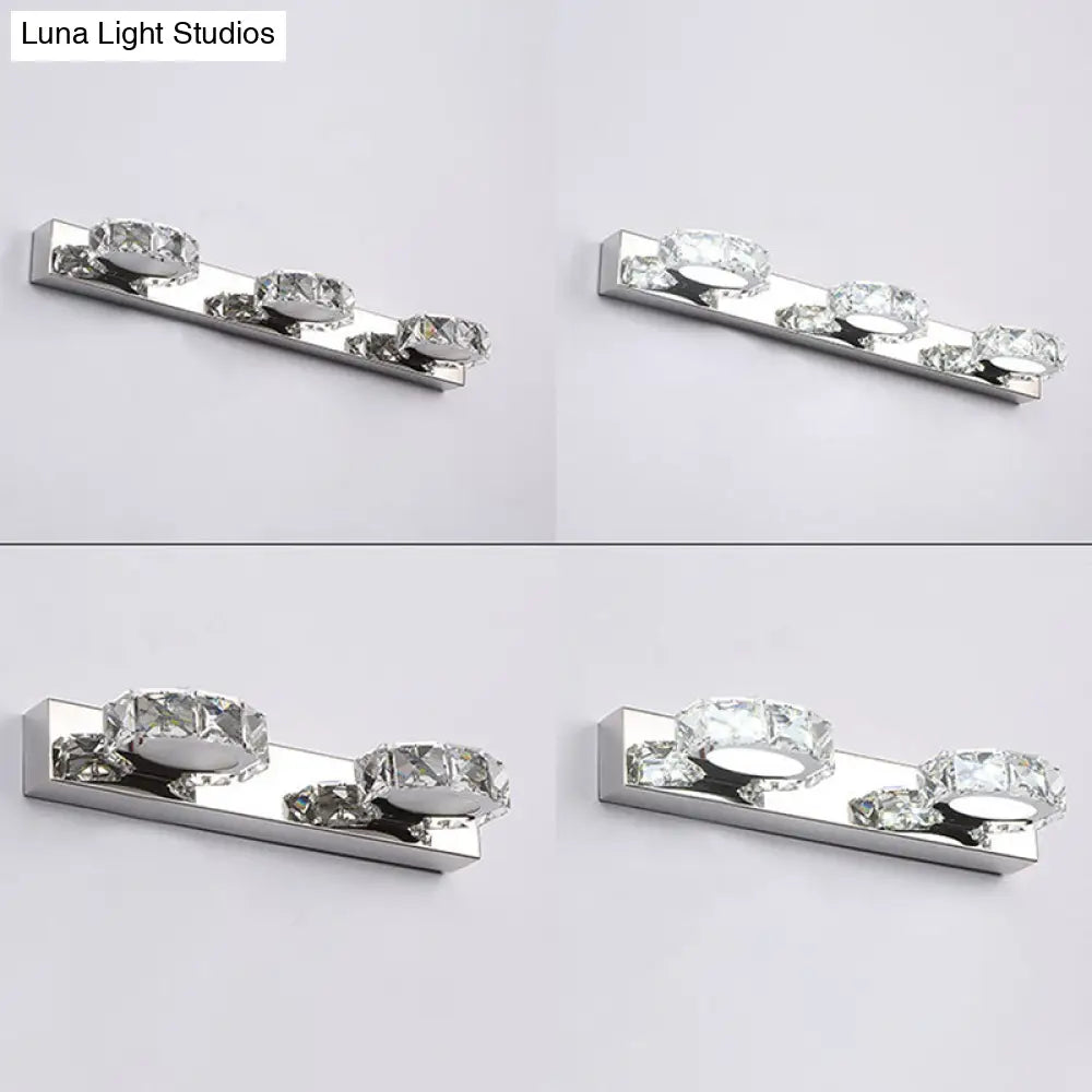 Crystal Circle Vanity Wall Light - Modern Minimalist Style For A Stylish Look