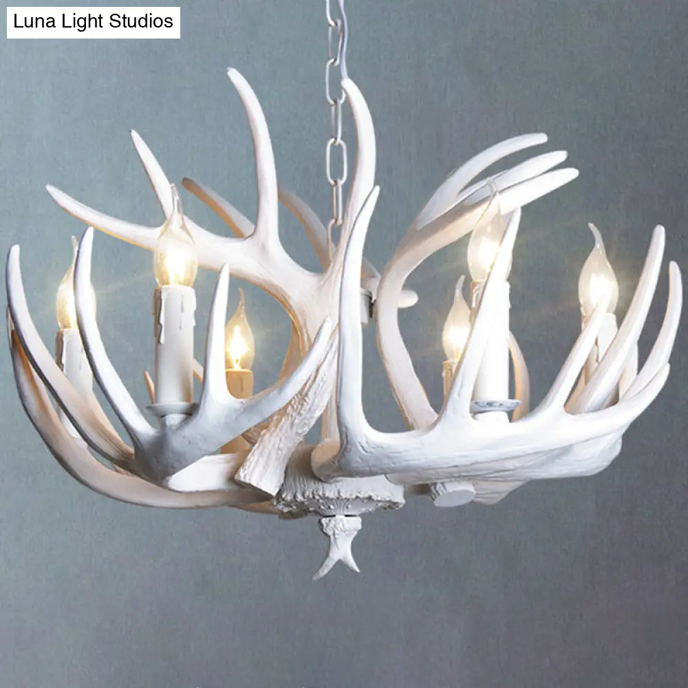 Deer Horn Chandelier Pendant Light For Classic Living Room Decor