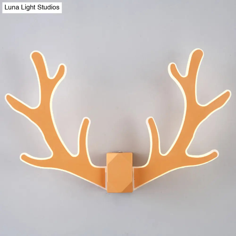 Deer Horn Led Wall Light - Decorative Metal Sconce Fixture