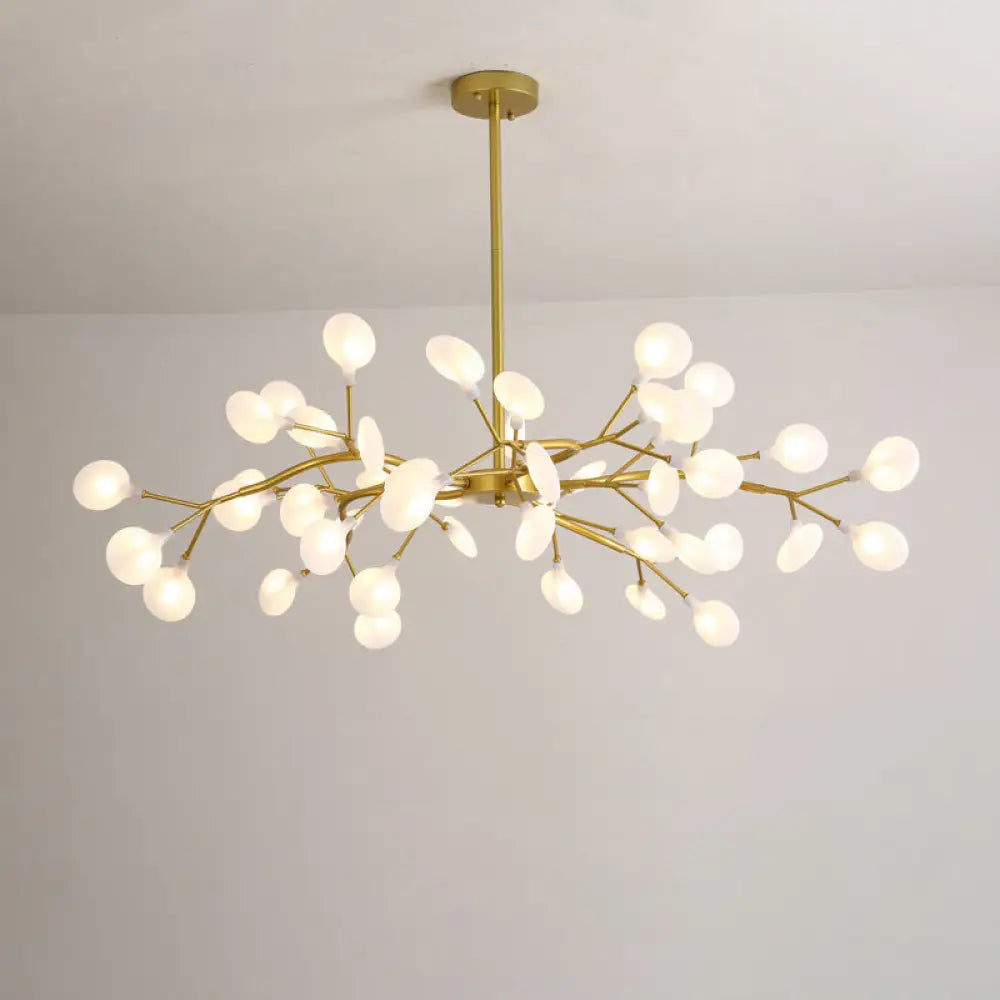 Firefly Led Acrylic Suspension Light - Nordic Style Chandelier Ideal For Living Room 45 / Gold