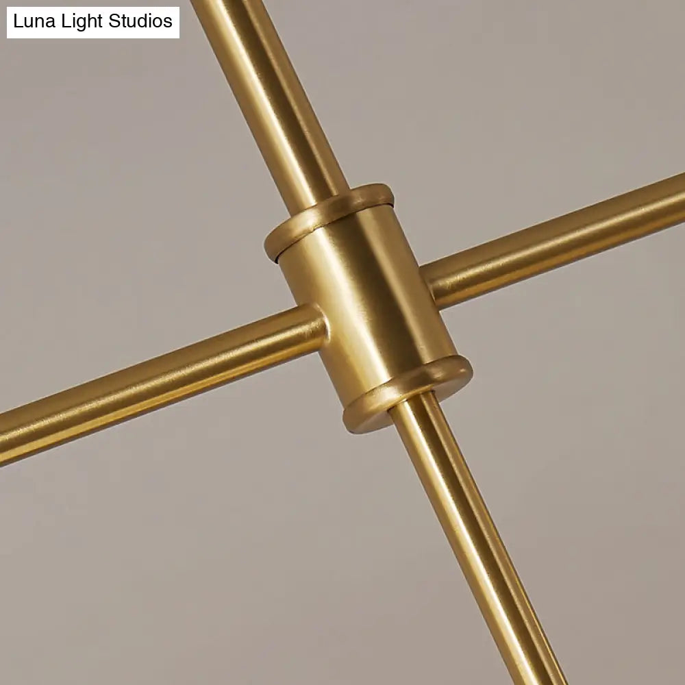 Gold Opaline Glass Pendant Light For Dining Room | Simplicity Ball Island Fixture