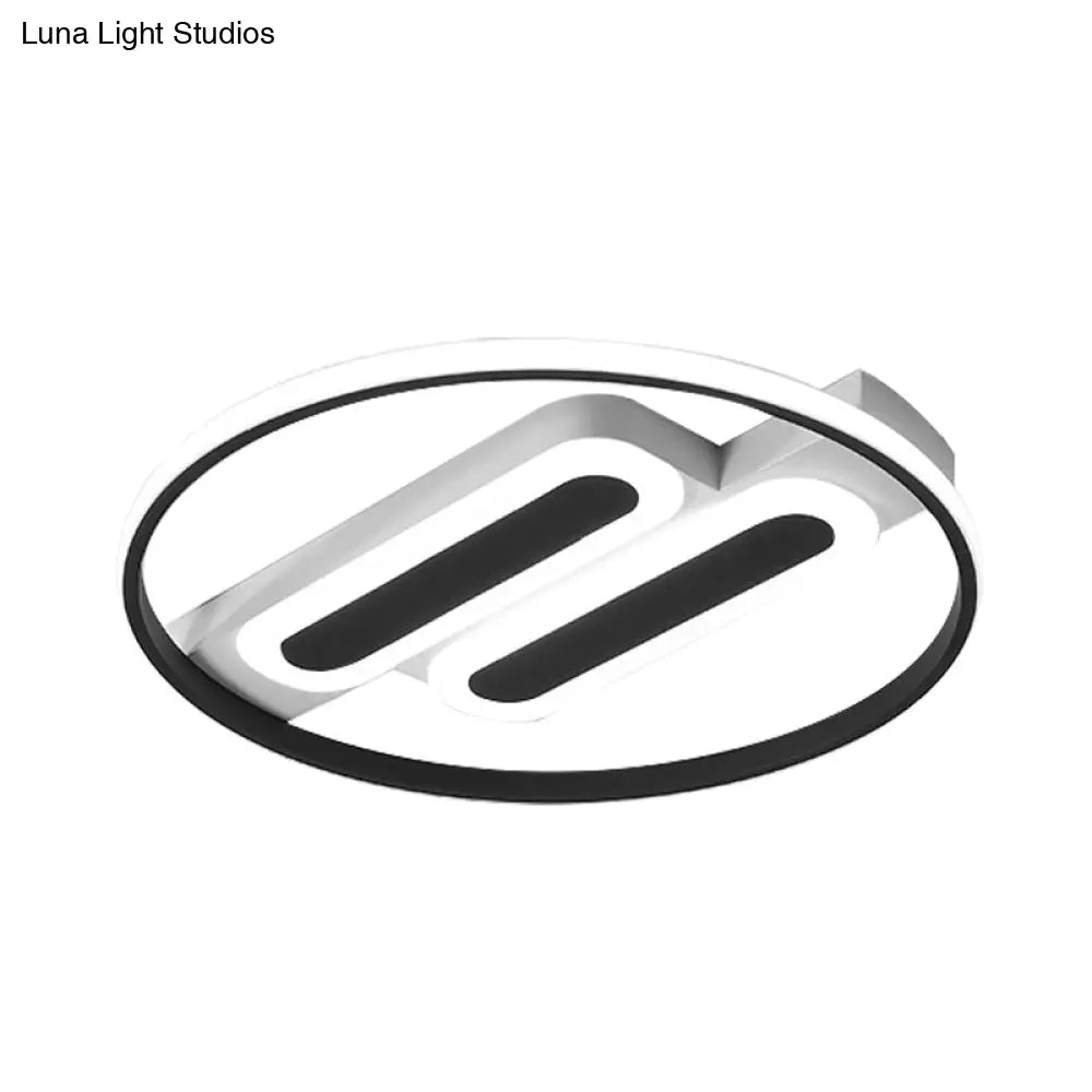 Halo Bedroom Ceiling Led Flush - Mount Light Fixture - 16’ And 19.5’ Dia Double Rectangle