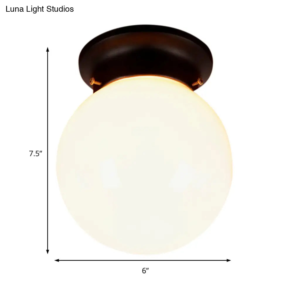 Industrial Black/Clear Glass Flush Mount Lighting Fixture 6’/6.5’ Wide