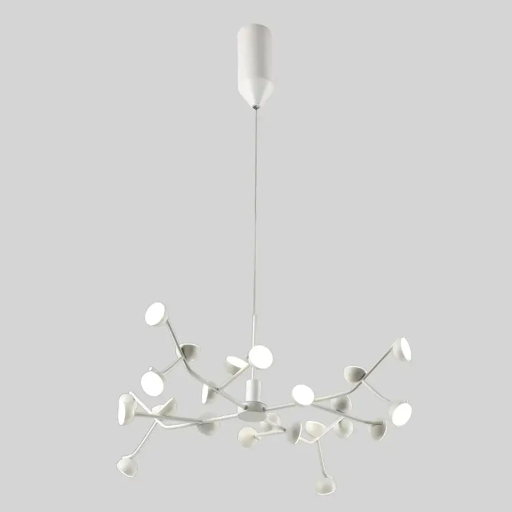 Josephine - Hanging Lamp Nordic Tree Branch iron Art Hanging Light 24 Heads White / White Lighting