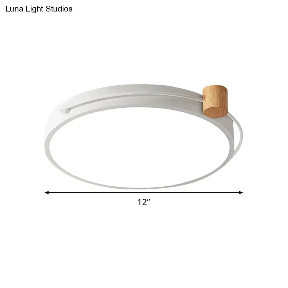 Led Flush Mount Lighting Fixture In Warm/White Light For Living Room Ceiling - Grey/White/Green
