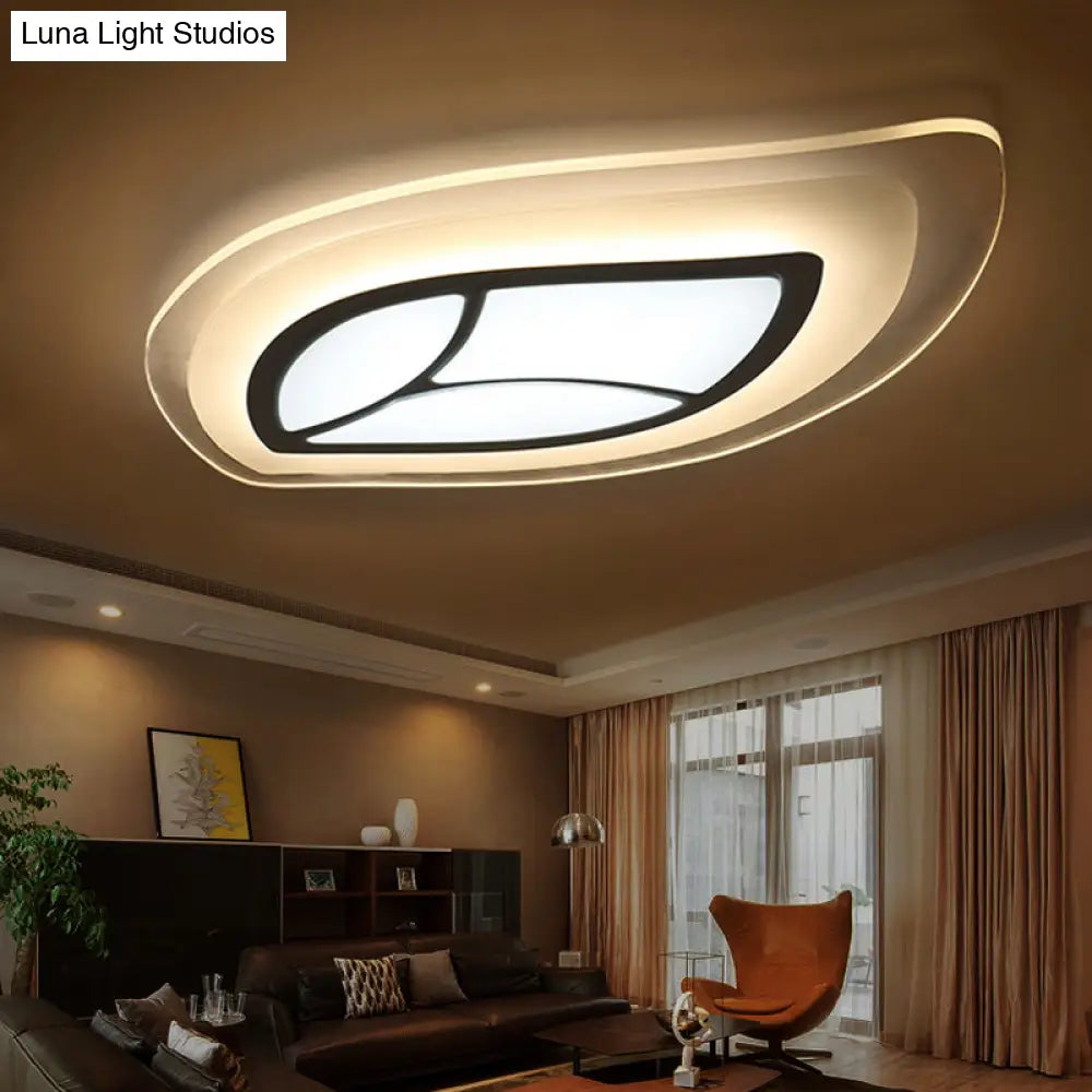 Led Leaf Flush Mount Ceiling Light In Warm/White