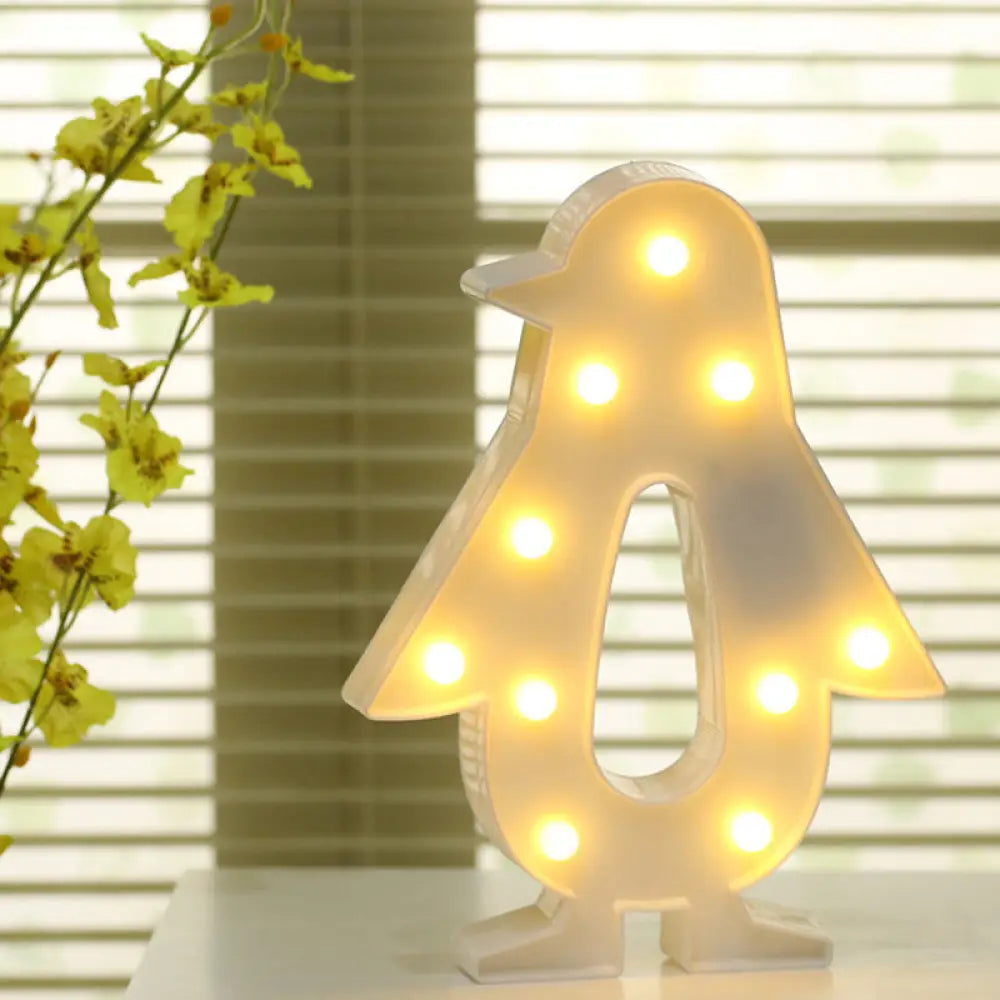 Led Modeling Night Light Girls Room Table Lamp With Hook - Novelty Decor Battery Powered White /